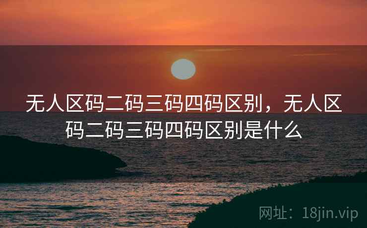 无人区码二码三码四码区别，无人区码二码三码四码区别是什么