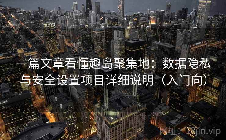 一篇文章看懂趣岛聚集地：数据隐私与安全设置项目详细说明（入门向）