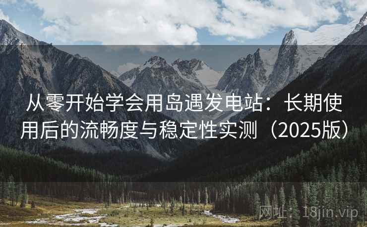 从零开始学会用岛遇发电站：长期使用后的流畅度与稳定性实测（2025版）